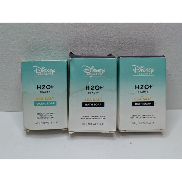 Disney Resorts H20+ Sea Salt 1 Facial And 2 Bath Soap 1.5 oz NEW Read - Picture 1 of 4